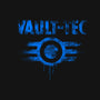 Vault Tec Vintage-Womens-V-Neck-Tee-rocketman_art