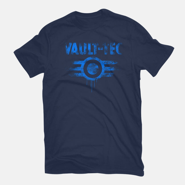 Vault Tec Vintage-Womens-Fitted-Tee-rocketman_art