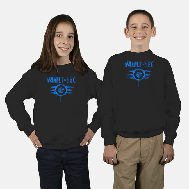 Vault Tec Vintage-Youth-Crew Neck-Sweatshirt-rocketman_art