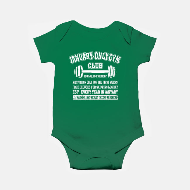 January Only Gym Club-Baby-Basic-Onesie-erion_designs