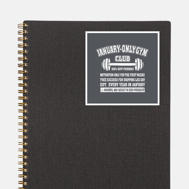 January Only Gym Club-None-Glossy-Sticker-erion_designs