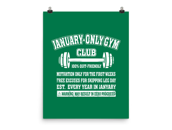 January Only Gym Club