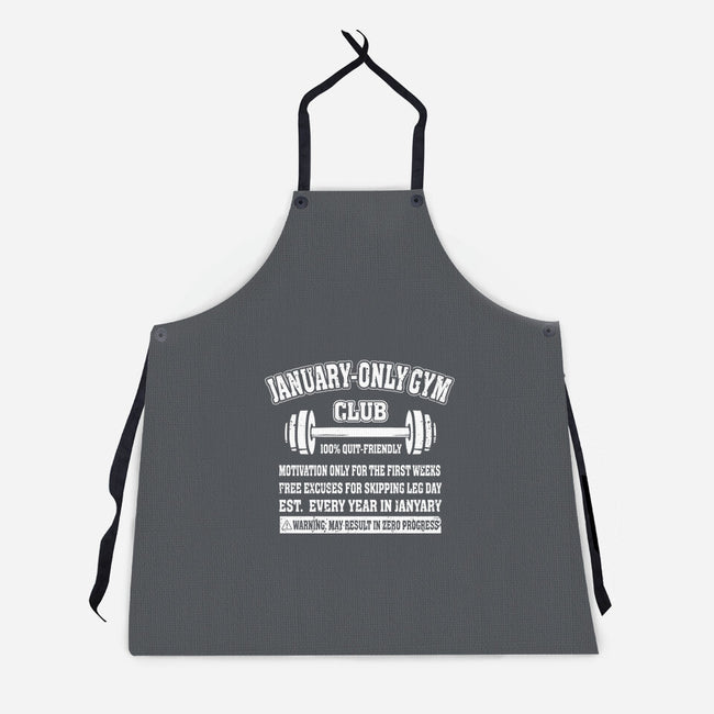 January Only Gym Club-Unisex-Kitchen-Apron-erion_designs