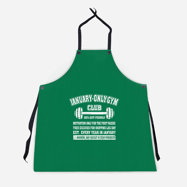 January Only Gym Club-Unisex-Kitchen-Apron-erion_designs