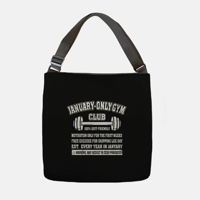 January Only Gym Club-None-Adjustable Tote-Bag-erion_designs