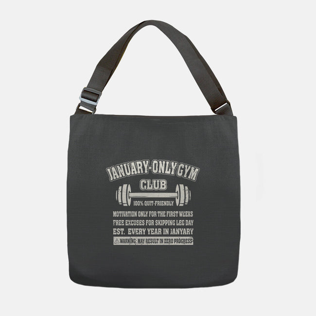 January Only Gym Club-None-Adjustable Tote-Bag-erion_designs