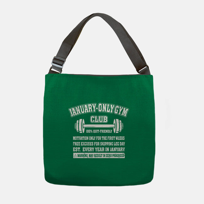 January Only Gym Club-None-Adjustable Tote-Bag-erion_designs