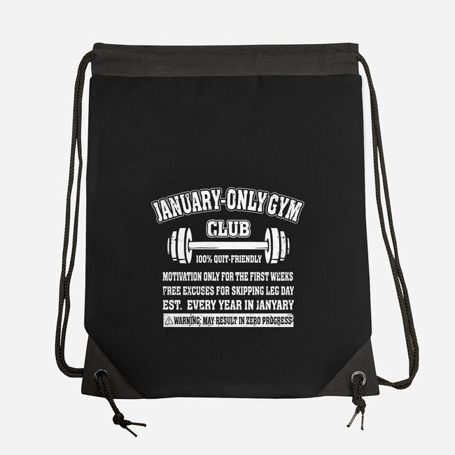 January Only Gym Club-None-Drawstring-Bag-erion_designs