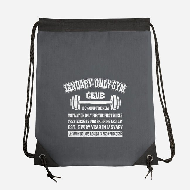January Only Gym Club-None-Drawstring-Bag-erion_designs