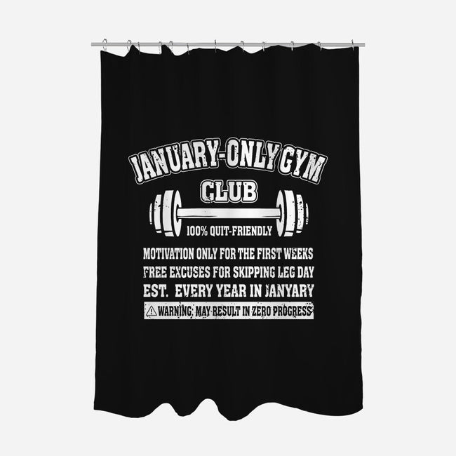 January Only Gym Club-None-Polyester-Shower Curtain-erion_designs