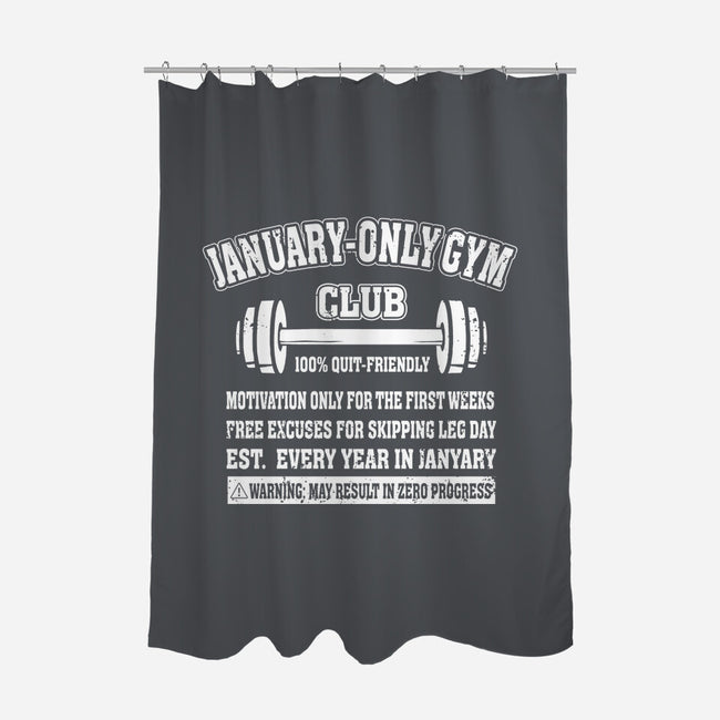January Only Gym Club-None-Polyester-Shower Curtain-erion_designs