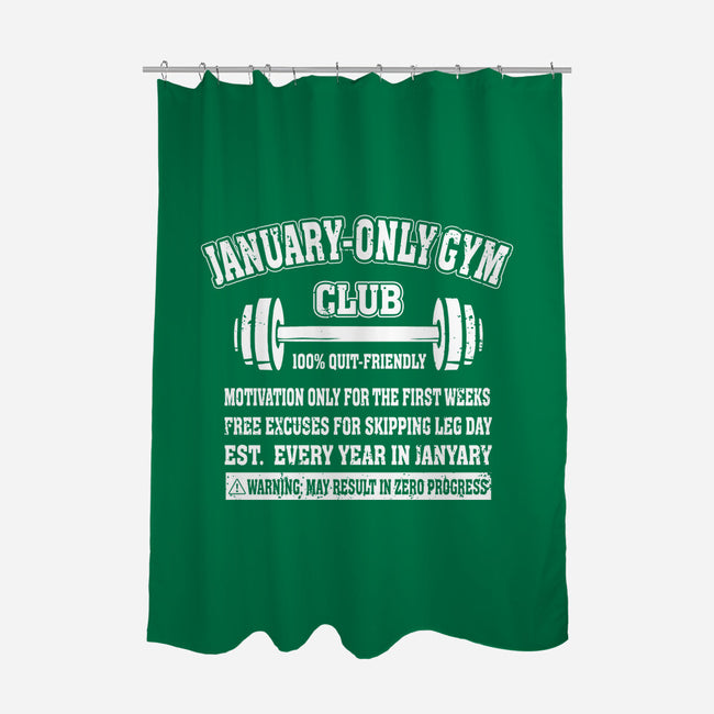 January Only Gym Club-None-Polyester-Shower Curtain-erion_designs