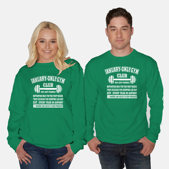 January Only Gym Club-Unisex-Crew Neck-Sweatshirt-erion_designs