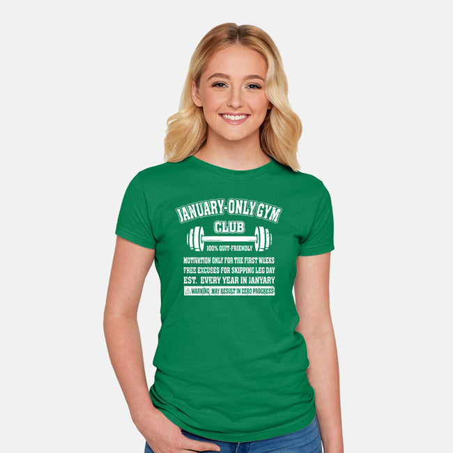 January Only Gym Club-Womens-Fitted-Tee-erion_designs