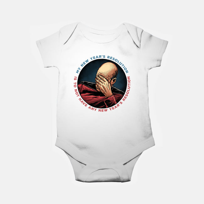 No New Year’s Resolution-Baby-Basic-Onesie-glitchygorilla