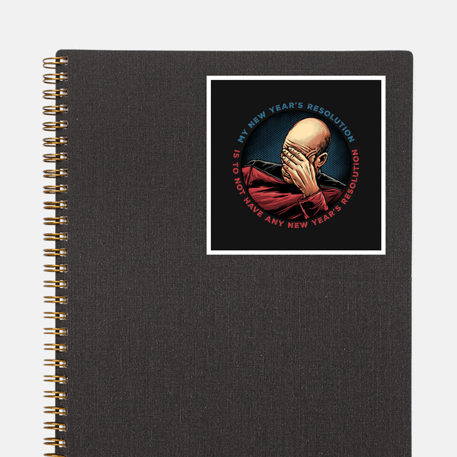 No New Year’s Resolution-None-Glossy-Sticker-glitchygorilla