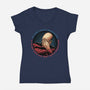 No New Year’s Resolution-Womens-V-Neck-Tee-glitchygorilla