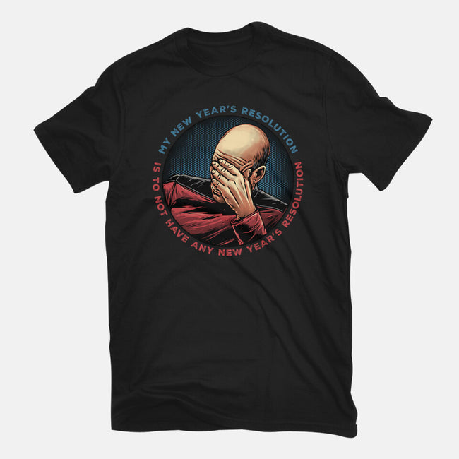 No New Year’s Resolution-Womens-Fitted-Tee-glitchygorilla
