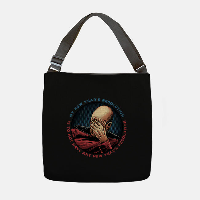 No New Year’s Resolution-None-Adjustable Tote-Bag-glitchygorilla