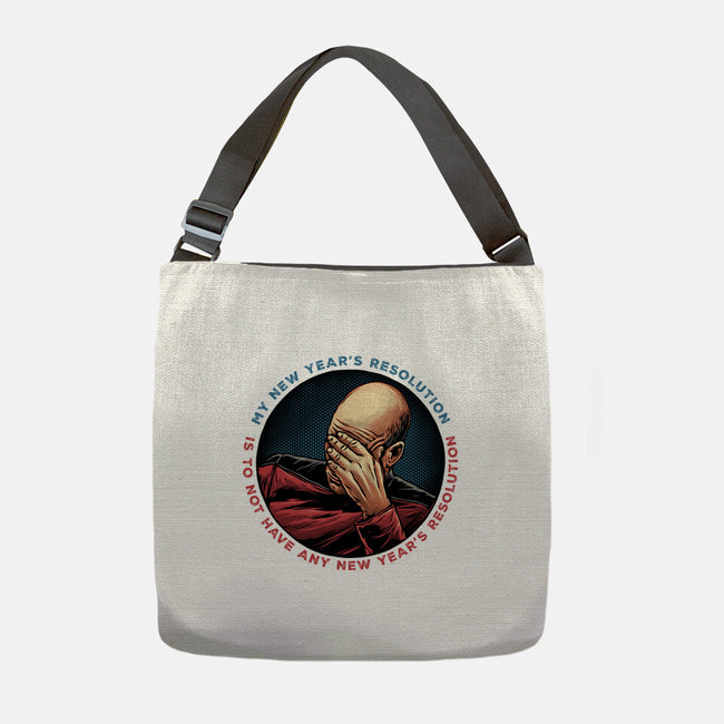 No New Year’s Resolution-None-Adjustable Tote-Bag-glitchygorilla