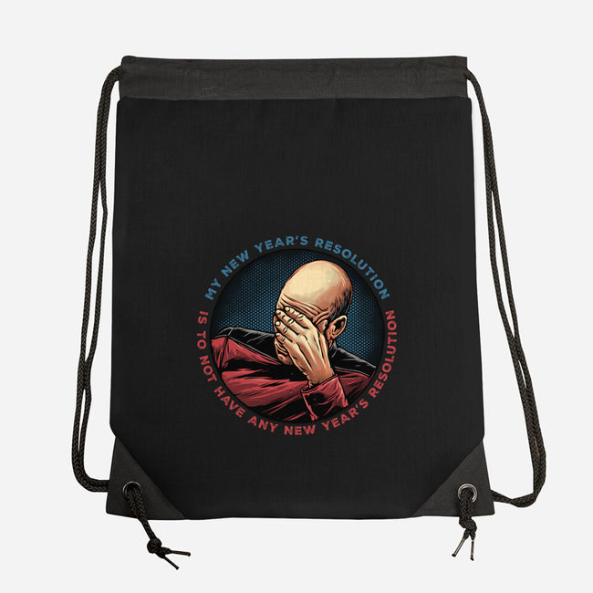 No New Year’s Resolution-None-Drawstring-Bag-glitchygorilla