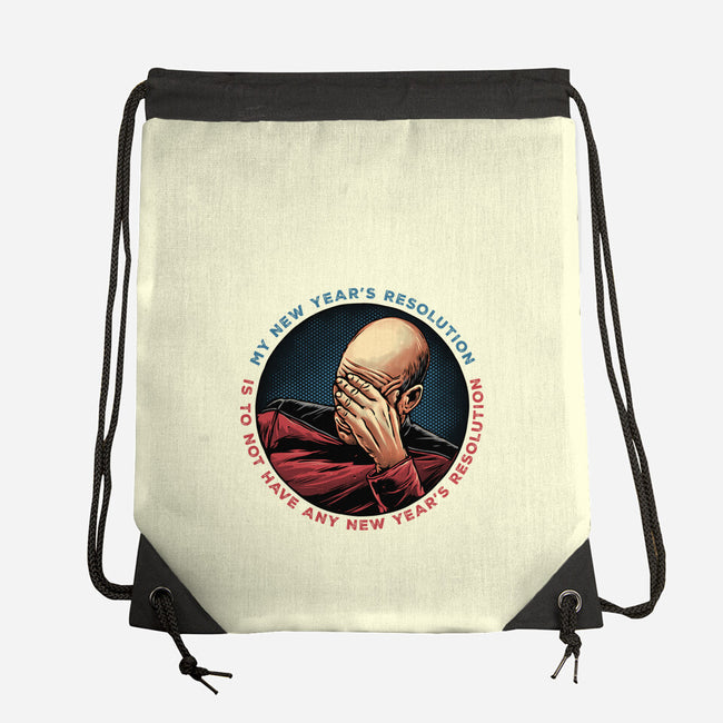 No New Year’s Resolution-None-Drawstring-Bag-glitchygorilla