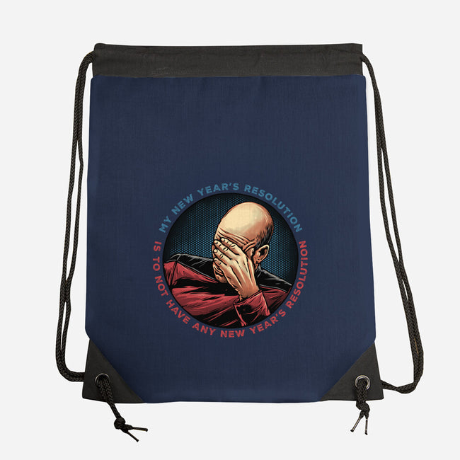 No New Year’s Resolution-None-Drawstring-Bag-glitchygorilla