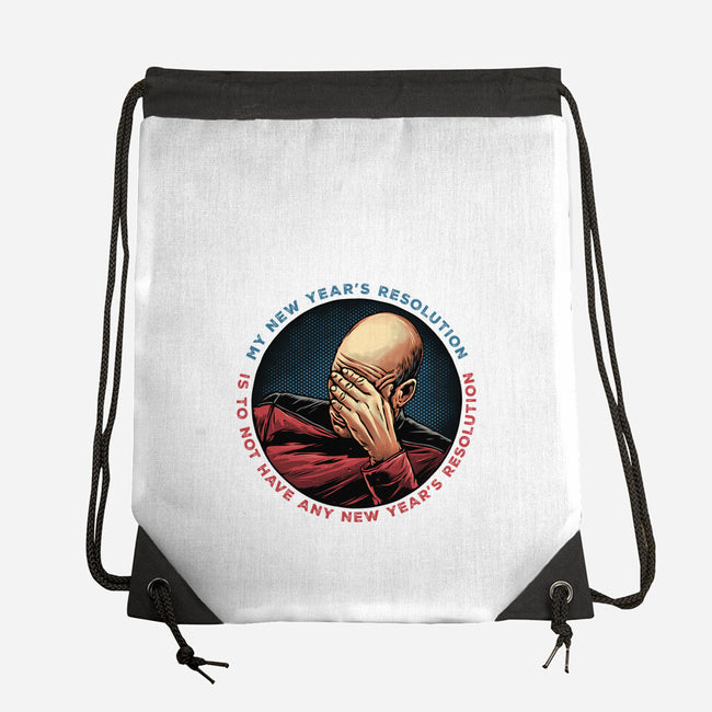 No New Year’s Resolution-None-Drawstring-Bag-glitchygorilla