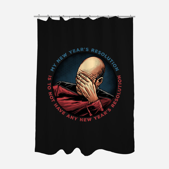 No New Year’s Resolution-None-Polyester-Shower Curtain-glitchygorilla