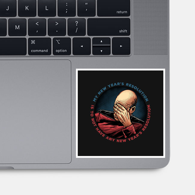 No New Year’s Resolution-None-Glossy-Sticker-glitchygorilla