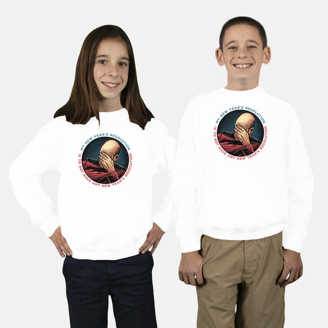 No New Year’s Resolution-Youth-Crew Neck-Sweatshirt-glitchygorilla