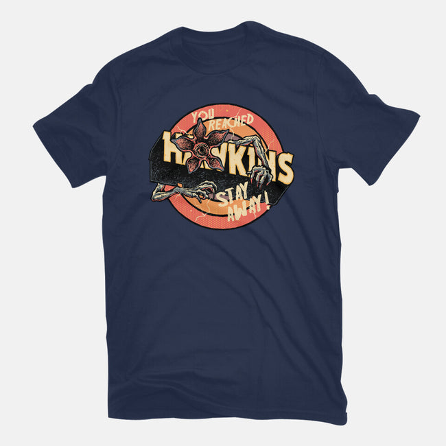 Stay Away From Hawkins-Womens-Fitted-Tee-glitchygorilla