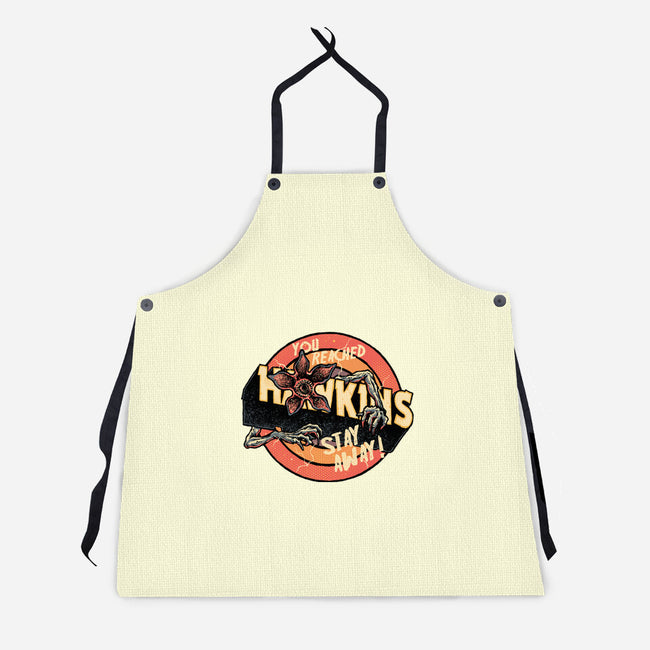 Stay Away From Hawkins-Unisex-Kitchen-Apron-glitchygorilla