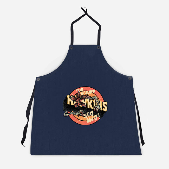 Stay Away From Hawkins-Unisex-Kitchen-Apron-glitchygorilla