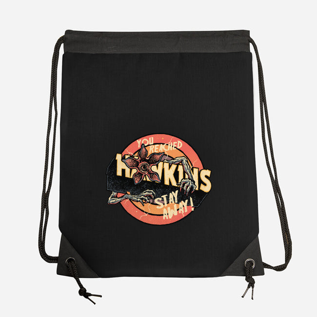 Stay Away From Hawkins-None-Drawstring-Bag-glitchygorilla