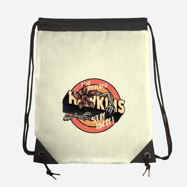 Stay Away From Hawkins-None-Drawstring-Bag-glitchygorilla