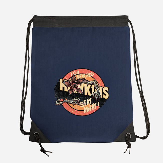 Stay Away From Hawkins-None-Drawstring-Bag-glitchygorilla