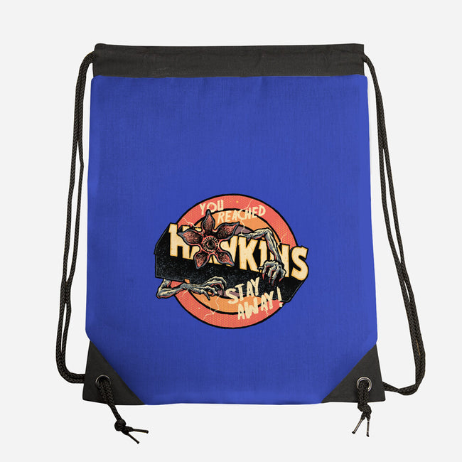 Stay Away From Hawkins-None-Drawstring-Bag-glitchygorilla