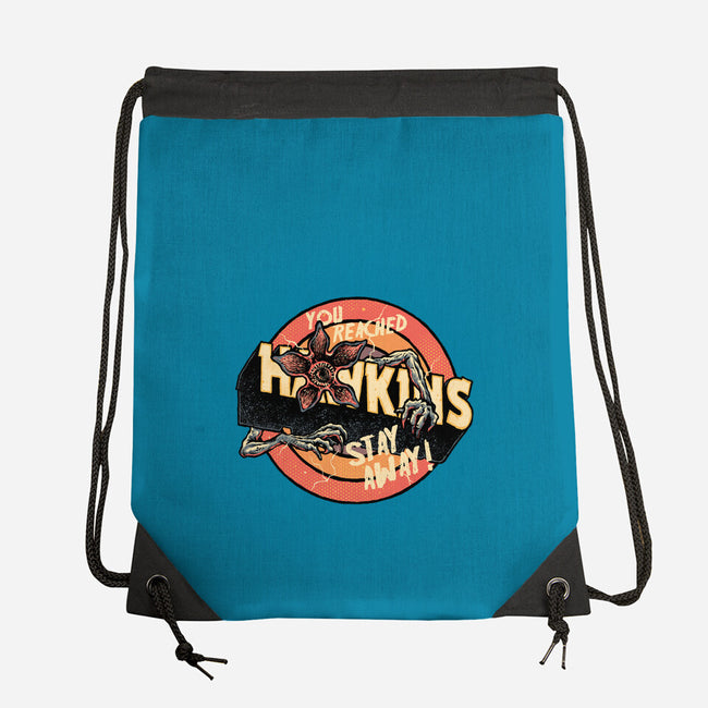 Stay Away From Hawkins-None-Drawstring-Bag-glitchygorilla