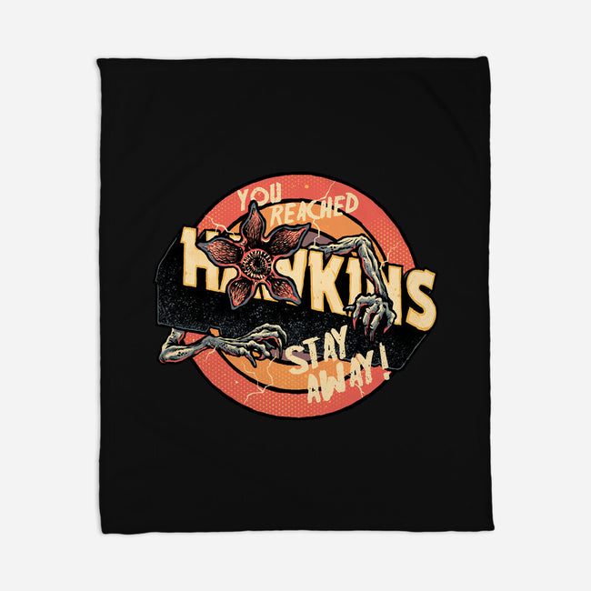 Stay Away From Hawkins-None-Fleece-Blanket-glitchygorilla