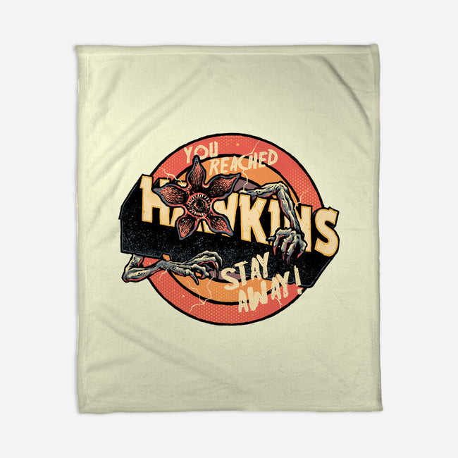 Stay Away From Hawkins-None-Fleece-Blanket-glitchygorilla