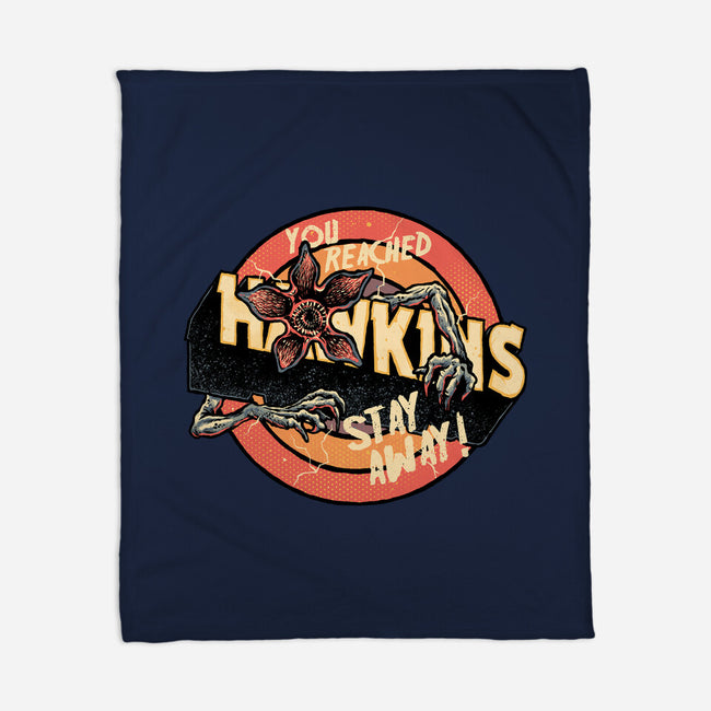 Stay Away From Hawkins-None-Fleece-Blanket-glitchygorilla