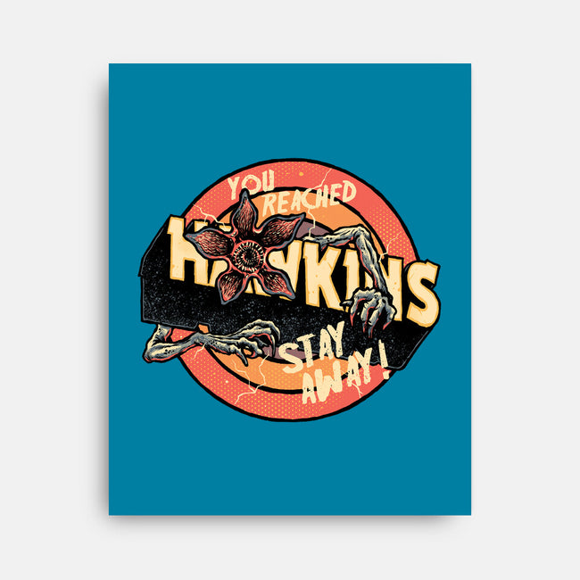 Stay Away From Hawkins-None-Stretched-Canvas-glitchygorilla