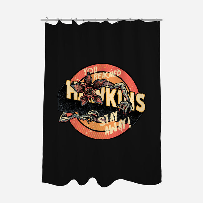 Stay Away From Hawkins-None-Polyester-Shower Curtain-glitchygorilla