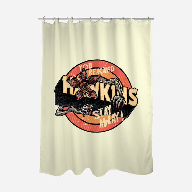Stay Away From Hawkins-None-Polyester-Shower Curtain-glitchygorilla