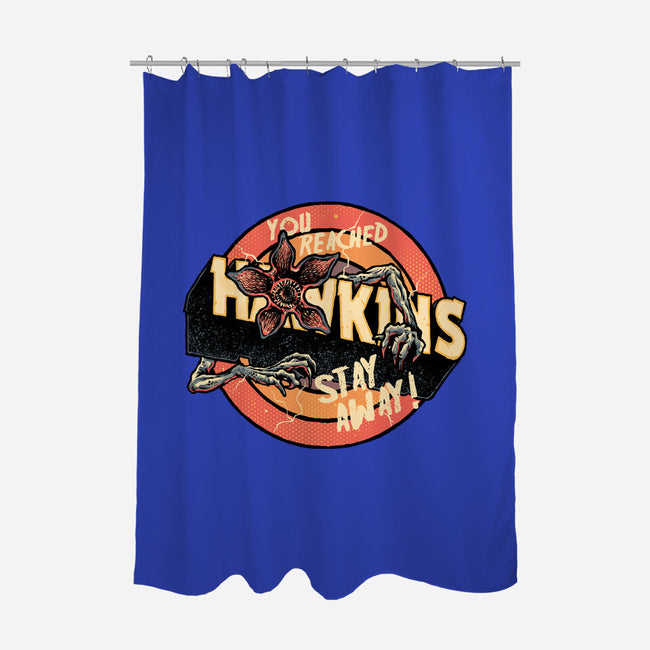 Stay Away From Hawkins-None-Polyester-Shower Curtain-glitchygorilla