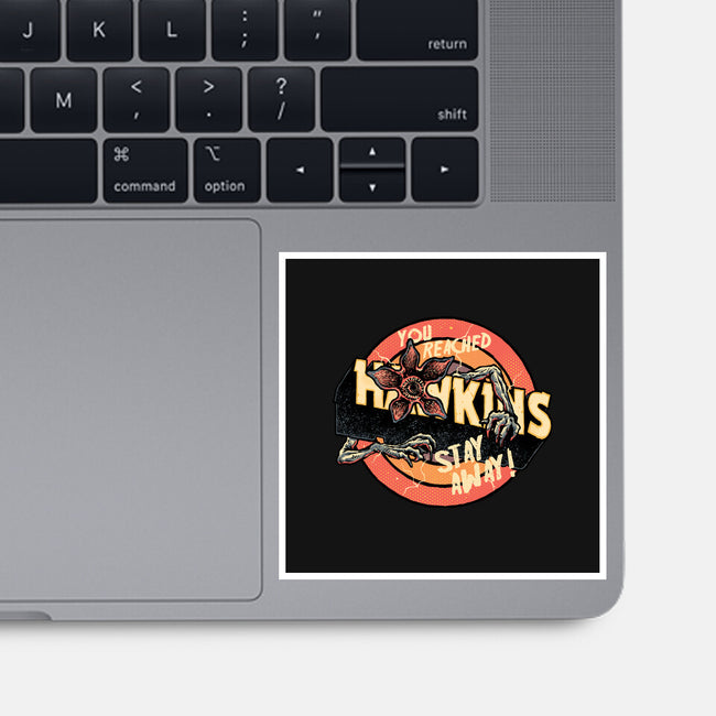 Stay Away From Hawkins-None-Glossy-Sticker-glitchygorilla