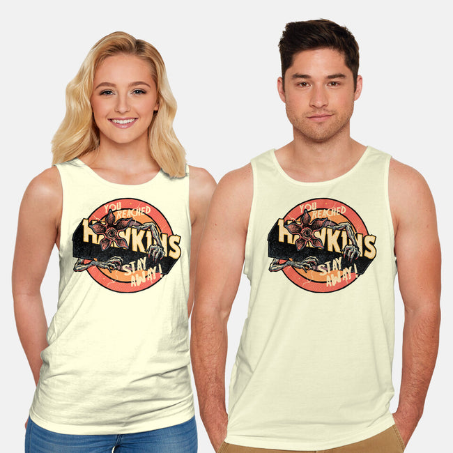 Stay Away From Hawkins-Unisex-Basic-Tank-glitchygorilla