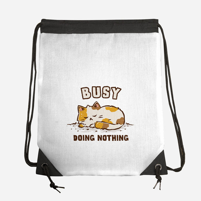 Busy Doing Nothing-None-Drawstring-Bag-kg07