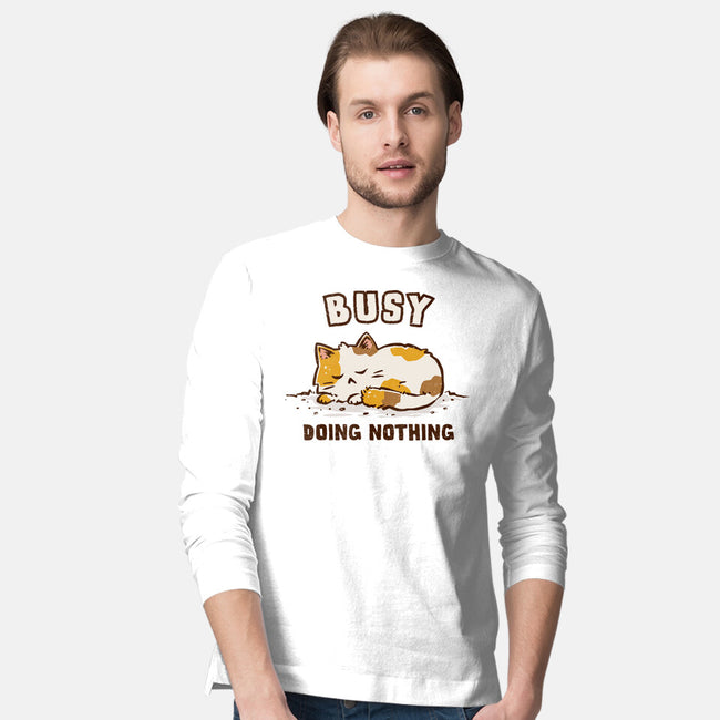 Busy Doing Nothing-Mens-Long Sleeved-Tee-kg07